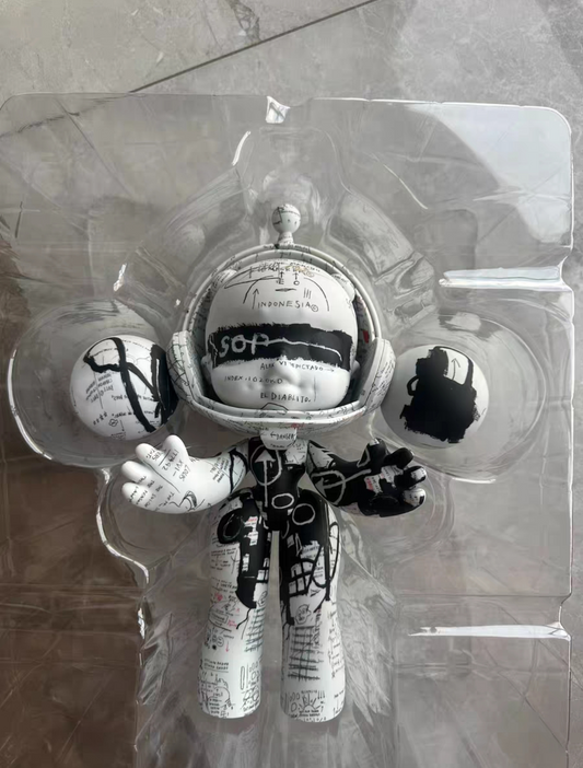 MEGA α SKULLPANDA 400% Jean-Michel Basquiat-With signed