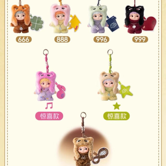 【BUY 3 GET 1 Free】【NO BOX】Wakuku -on a Roll Series Adorable Keychain Collection Featuring 10 Unique Characters Perfect for Collectors