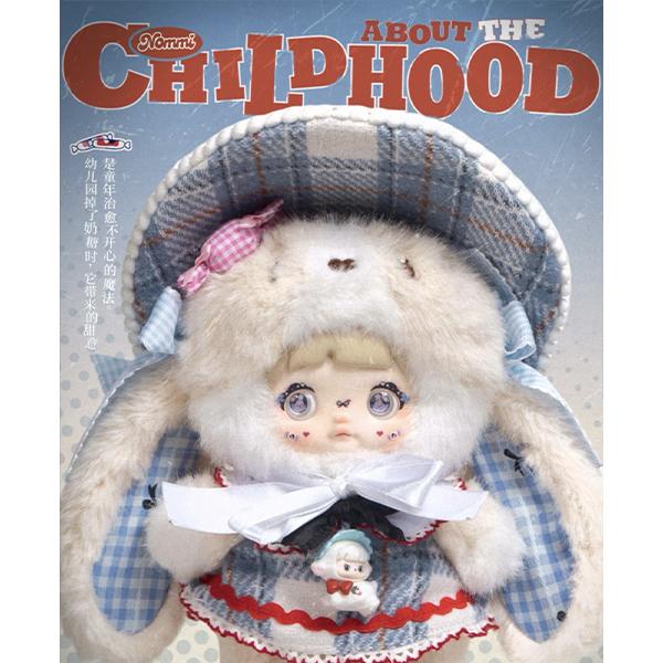 Nommi About Kawaii Collectible Plush Doll Pendant Soft Stuffed Childhood-Themed Toy with Adorable Bow and Plaid Hat for Kawaii Enthusiasts