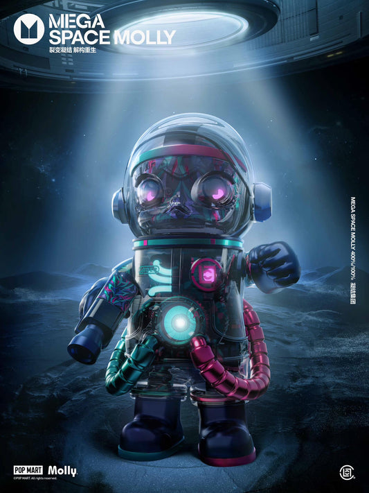 POPMART MEGA SPACE MOLLY Clot Pink Purple Green Thorn 400% Limited Edition Toy